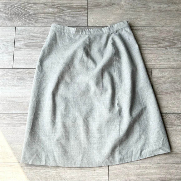 Vintage Pure Wool A Line Button Front Midi Skirt - Picture 10 of 14